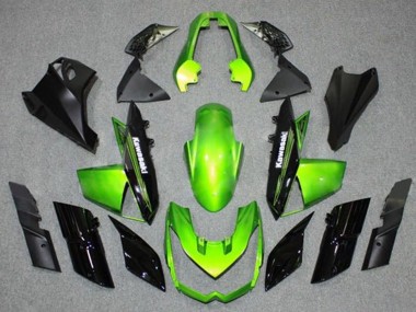 Carenados Moto Kawasaki Z1000 2010-2013 - Verde Negro Asequibles