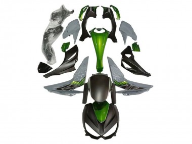 Carenados Moto Kawasaki Z1000 2014-2019 - Verde Gris Negro Mate Asequibles