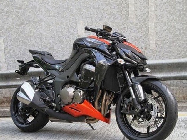 Carenados Moto Kawasaki Z1000 2014-2019 - Negro Naranja Asequibles
