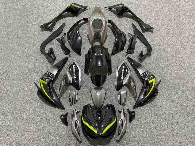 Carenados Moto Kawasaki Z1000 2014-2019 - Negro Gris Amarillo Asequibles