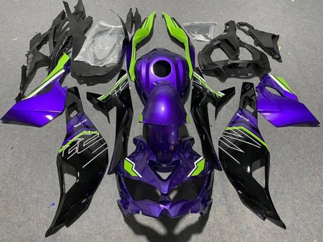 Carenados Moto Kawasaki ZX25R ZX-25R 2019-2025 - Púrpura Verde Negro Brillante Asequibles