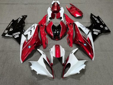 Carenados Moto BMW S1000RR 2009-2014 - Blanco Rojo Negro Brillante Castrol Asequibles