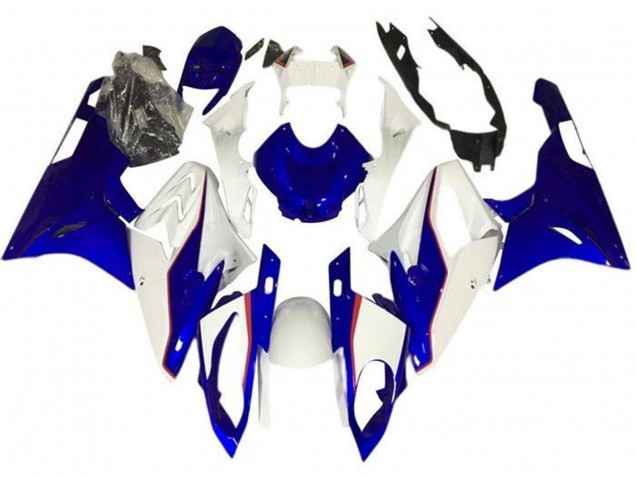 Carenados Moto BMW S1000RR 2015-2016 - Blanco Rojo Azul Pinstripe Asequibles