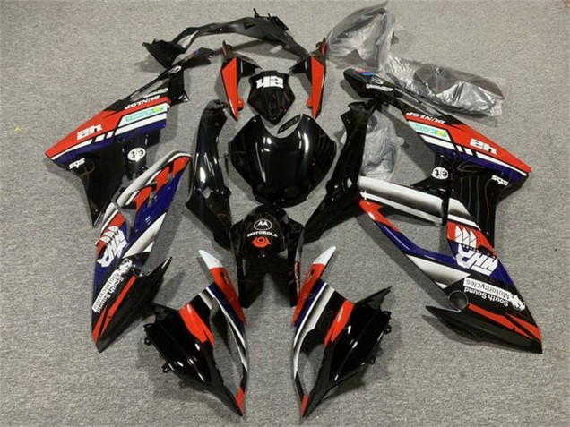 Carenados Moto BMW S1000RR 2015-2016 - Blanco Rojo Azul Negro Brillante Raya Asequibles