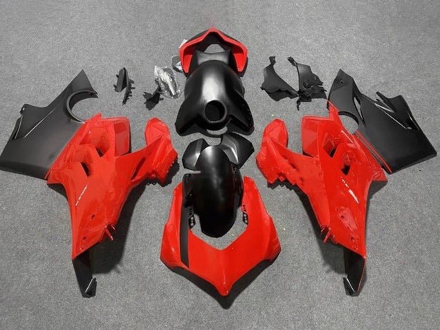 Carenados Moto Ducati Panigale V4 V4S 2020-2021 - Rojo Negro Mate Asequibles