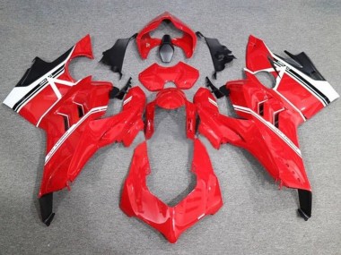 Carenados Moto Ducati Panigale V4 V4S 2020-2021 - Blanco Rojo Negro Brillante Raya Asequibles