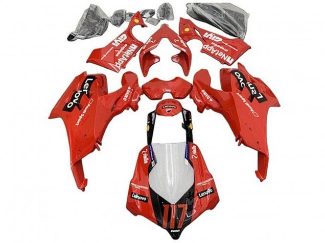 Carenados Moto Ducati Panigale V4 V4S 2020-2021 - Rojo Negro Brillante Lenovo 117 Asequibles