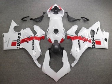 Carenados Moto Ducati Panigale V4 V4S 2020-2021 - Blanco Rojo Raya Asequibles