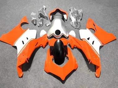 Carenados Moto Ducati Panigale V4 V4S 2020-2021 - Blanco Plata Naranja Asequibles