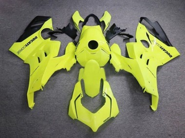 Carenados Moto Ducati Panigale V4 V4S 2020-2021 - Neon Amarillo Negro Brillante Corse Asequibles