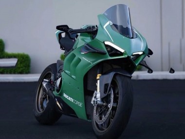 Carenados Moto Ducati Panigale V4 V4S 2020-2021 - Verde Mate Blanco Asequibles