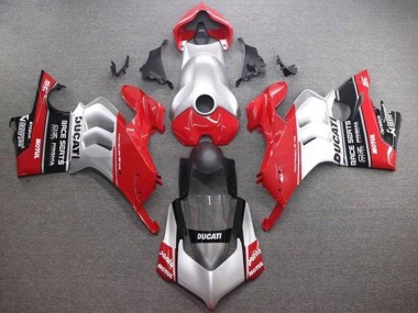 Carenados Moto Ducati Panigale V4 V4S 2020-2021 - Plata Rojo Negro Brillante Asequibles