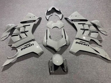 Carenados Moto Ducati Panigale V4 V4S 2020-2021 - Gris Negro Brillante Asequibles