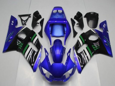Carenados Moto Yamaha YZF R6 1998-2002 - Azul Blanco Verde Negro Monstruo Asequibles