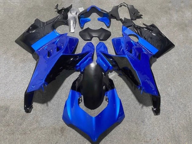 Carenados Moto Ducati Panigale V4 V4S 2020-2021 - Azul Negro Brillante Asequibles