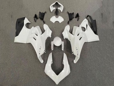Carenados Moto Ducati Panigale V4 V4S 2020-2021 - Blanco Perla Negro Brillante Asequibles