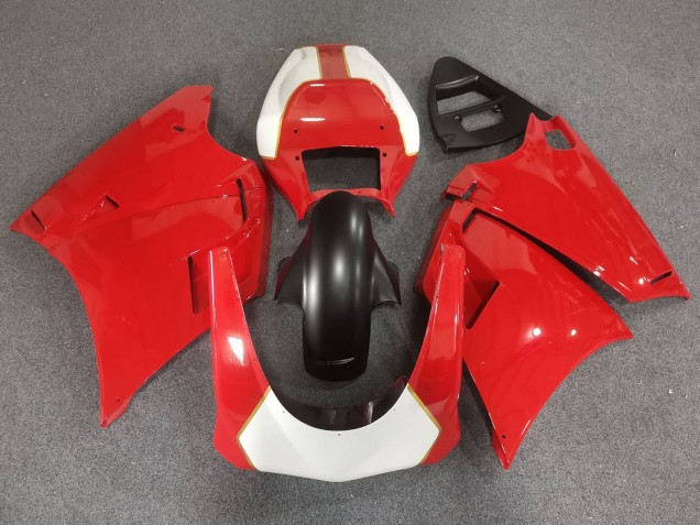 Carenados Moto Ducati 748/916/996/998 1993-2005 - Blanco Rojo Oro Negro Mate Race Asequibles