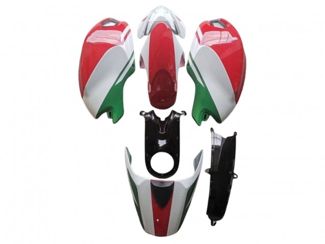 Carenados Moto Ducati Monster 696 796 1100 1100S 2008-2012 - Blanco Rojo Verde Asequibles