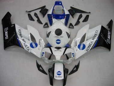 Carenados Moto Honda CBR1000RR 2004-2005 - Blanco Azul Negro Brillante Konica Minolta Asequibles