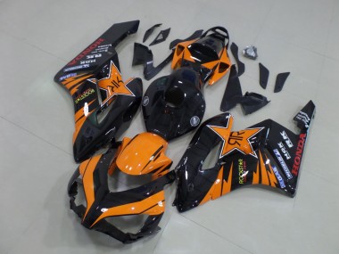 Carenados Moto Honda CBR1000RR 2004-2005 - Naranja Negro Brillante Rockstar Asequibles