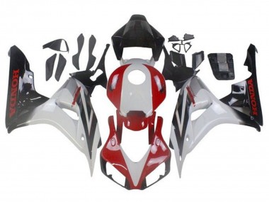 Carenados Moto Honda CBR1000RR 2006-2007 - Blanco Rojo Negro Brillante Fade Asequibles