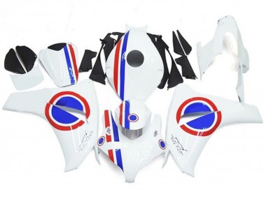 Carenados Moto Honda CBR1000RR 2008-2011 - Blanco Rojo Azul Raya Asequibles