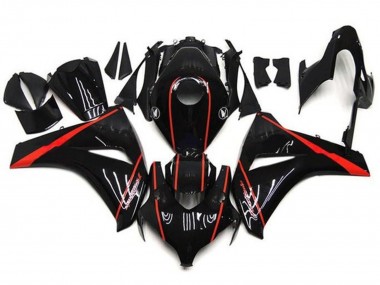 Carenados Moto Honda CBR1000RR 2008-2011 - Negro Brillante Rojo Raya Asequibles