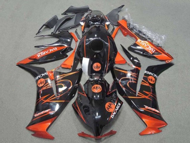 Carenados Moto Honda CBR1000RR 2012-2016 - Naranja Negro Brillante BACARDI Asequibles