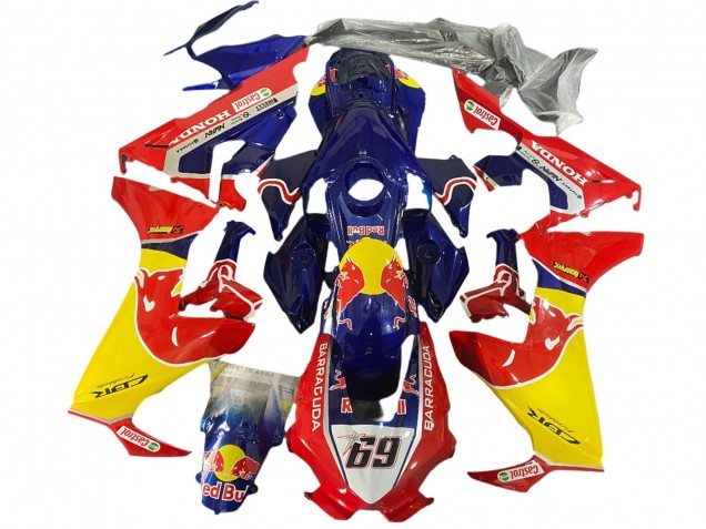 Carenados Moto Honda CBR1000RR 2017-2023 - Azul Amarillo Rojo Bull Hayden Asequibles