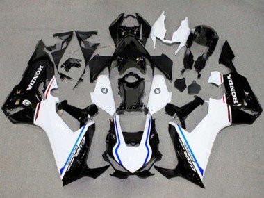 Carenados Moto Honda CBR1000RR 2017-2023 - Blanco Azul Negro Brillante Raya Asequibles