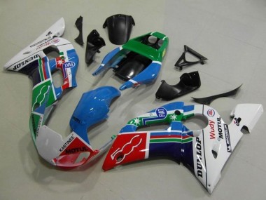 Carenados Moto Yamaha YZF R6 1998-2002 - Blanco Azul Verde Rojo Fiat Motul Michelin Dunlop Asequibles