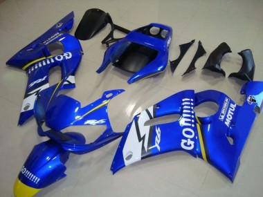 Carenados Moto Yamaha YZF R6 1998-2002 - Azul Blanco Amarillo Go Motul Asequibles