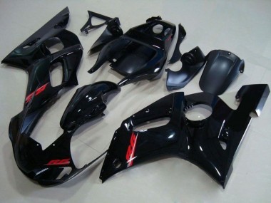 Carenados Moto Yamaha YZF R6 1998-2002 - Negro Brillante Rojo Calcomanía Asequibles