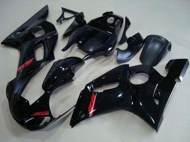 Carenados Moto Yamaha YZF R6 1998-2002 - Negro Brillante Rojo Calcomanía Asequibles