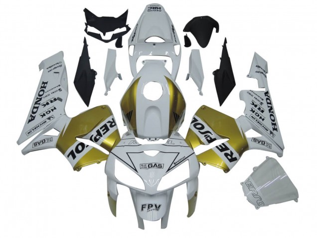 Carenados Moto Honda CBR600RR 2005-2006 - Blanco Oro Repsol Asequibles