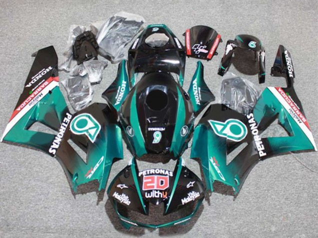 Carenados Moto Honda CBR600RR 2013-2023 - Azul Verdoso Negro Brillante Petronas 20 Asequibles