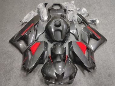 Carenados Moto Honda CBR600RR 2013-2023 - Falso FibraCarbono Rojo Asequibles