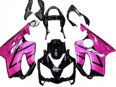 Carenado Moto Honda CBR600 F4i 2001-2003 - Rosa Negro Brillante Raya Asequibles