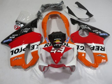 Carenados Moto Honda CBR600 F4i 2004-2007 - Naranja Blanco Rojo Negro Brillante Repsol 93 Asequibles