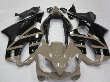 Carenados Moto Honda CBR600 F4i 2004-2007 - Marrón Topo Negro Brillante Asequibles