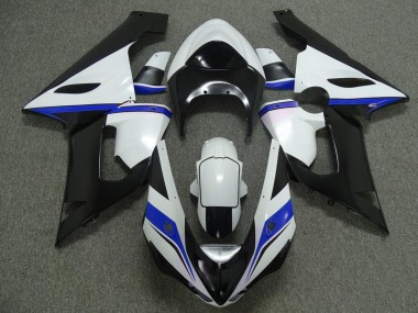 Carenados Moto Kawasaki ZX6R 2005-2006 - Blanco Negro Azul Asequibles