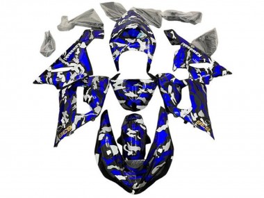 Carenados Moto Kawasaki ZX6R 2005-2006 - Azul Camouflage Asequibles