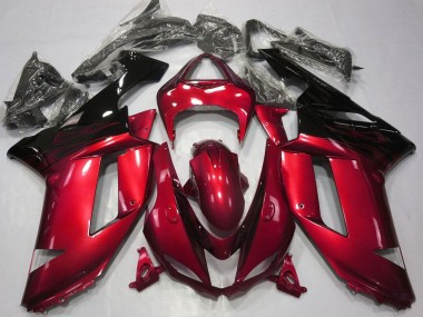 Carenados Moto Kawasaki ZX6R 2007-2008 - Rojo Caramelo Negro Asequibles
