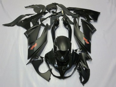 Carenados Moto Kawasaki ZX6R 2007-2008 - Negro Mate Negro Rojo Asequibles