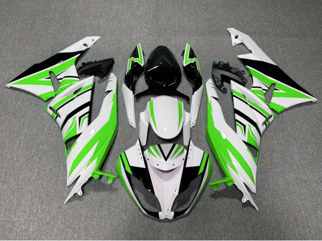 Carenado Moto Kawasaki ZX6R 2009-2012 - Blanco Verde Negro Asequibles