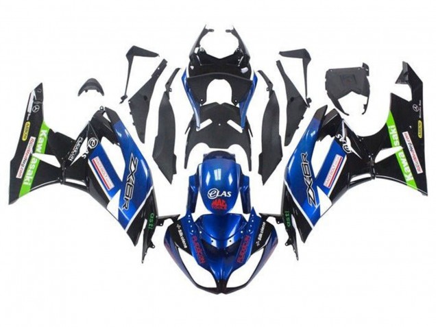 Carenados Moto Kawasaki ZX6R 2009-2012 - Azul Negro Brillante Rojo Verde Asequibles