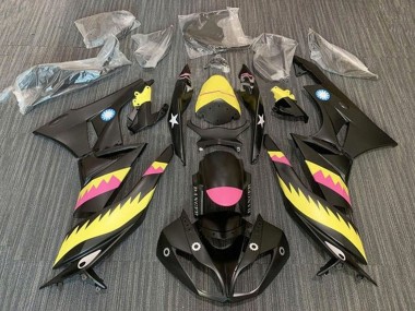 Carenados Moto Kawasaki ZX6R 2009-2012 - Amarillo Rosa Negro Mate Tiburón Asequibles