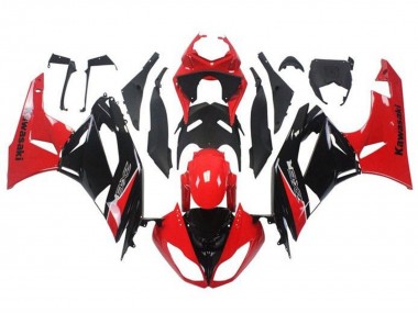 Carenado Moto Kawasaki ZX6R 2009-2012 - Rojo Negro Brillante Asequibles