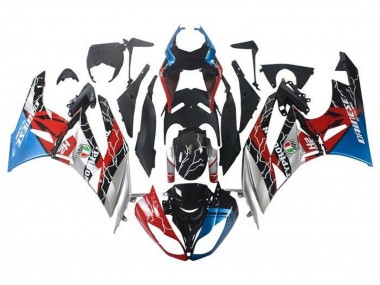 Carenados Moto Kawasaki ZX6R 2009-2012 - Azul Rojo Negro Brillante Plata Asequibles