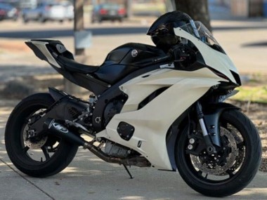 Carenados Moto Kawasaki ZX6R 2013-2018 - Crema Blanco Negro Mate Asequibles